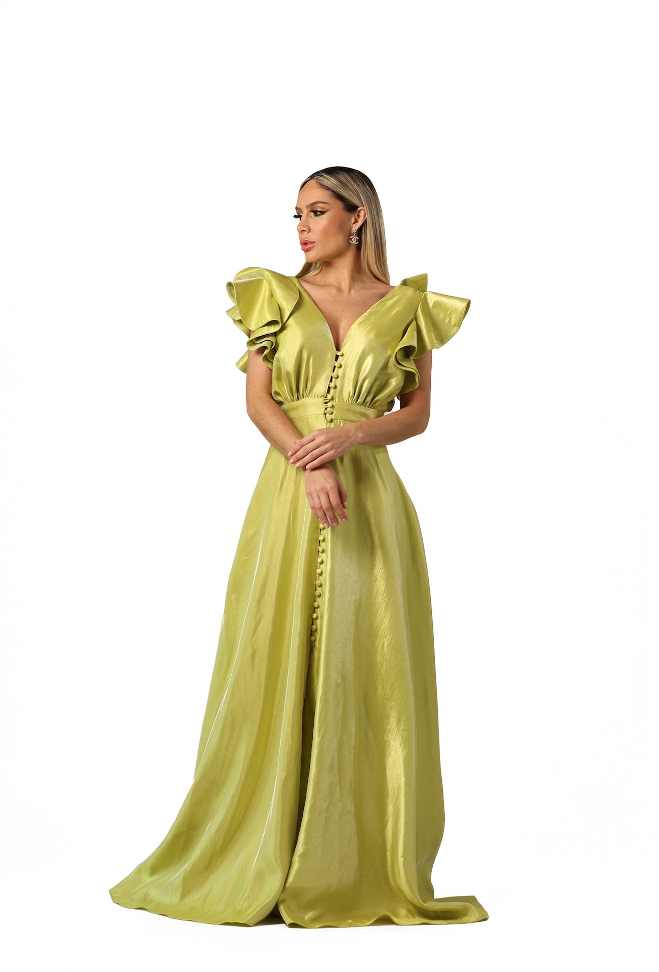 Farah Lime Green Dress