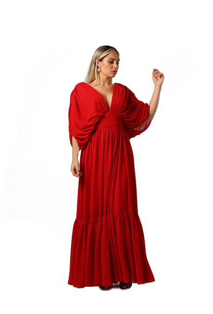 Suad Long Red Dress