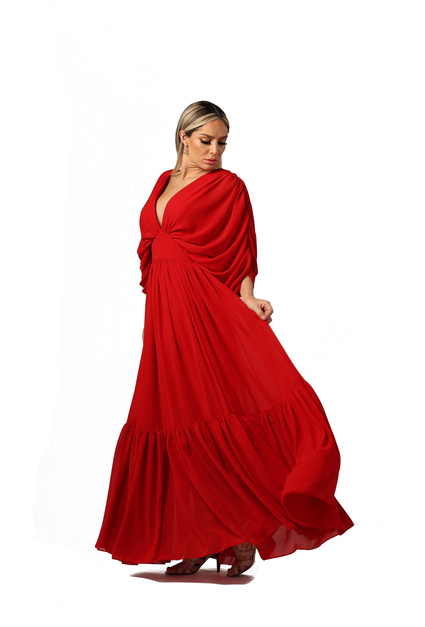 Suad Long Red Dress