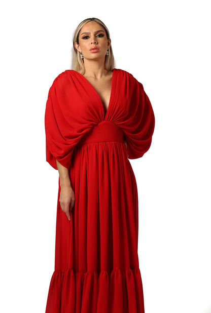 Suad Long Red Dress